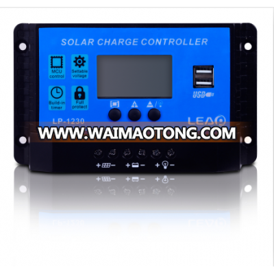 High-grade ABS plastic PWM solar charge controller LCD display