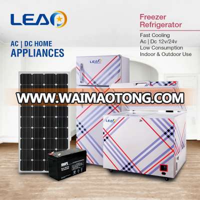 Home appliance AC & DC 12V Solar powered deep Freezer 150Litre DC compressor Car Fridge Home refrigerator